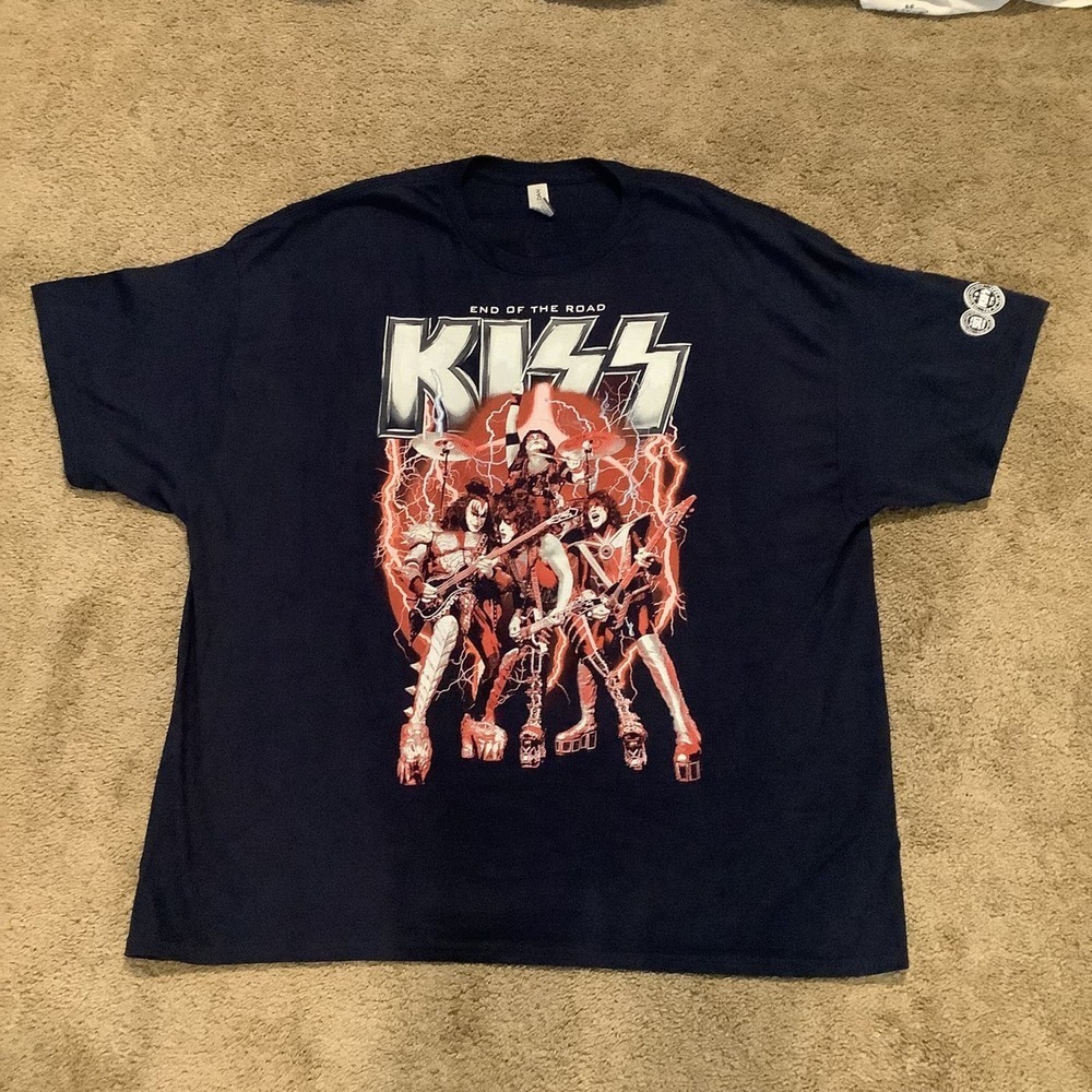 KISS End of the Road World Tour~2023 RED‎ SMOKE T-SHIRT~Band Tee~Metal~3XL